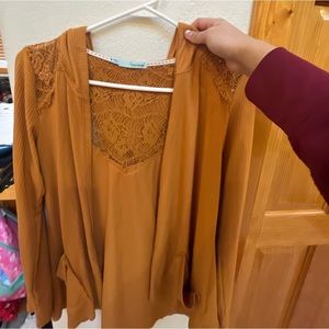 Brown cardigan